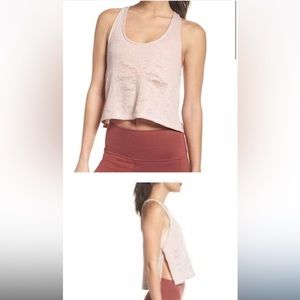 Alo Yoga Step 2 Crop Tank Pink sz S